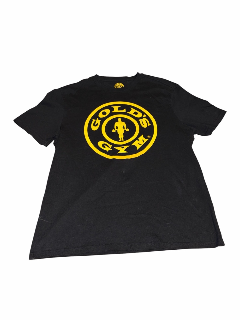 Gold's Gym Men's Black Short Sleeve Logo Tee - Black/Yellow